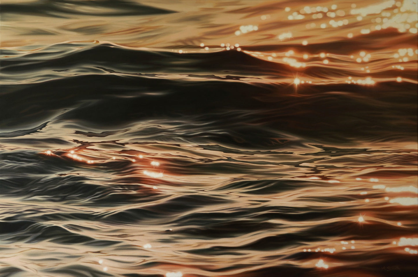 Golden Reverie, Original Oilpainting, 80 x 120 cm