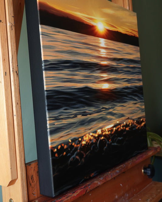 Luminous Drift, Original Oilpainting, 50 x 50 cm