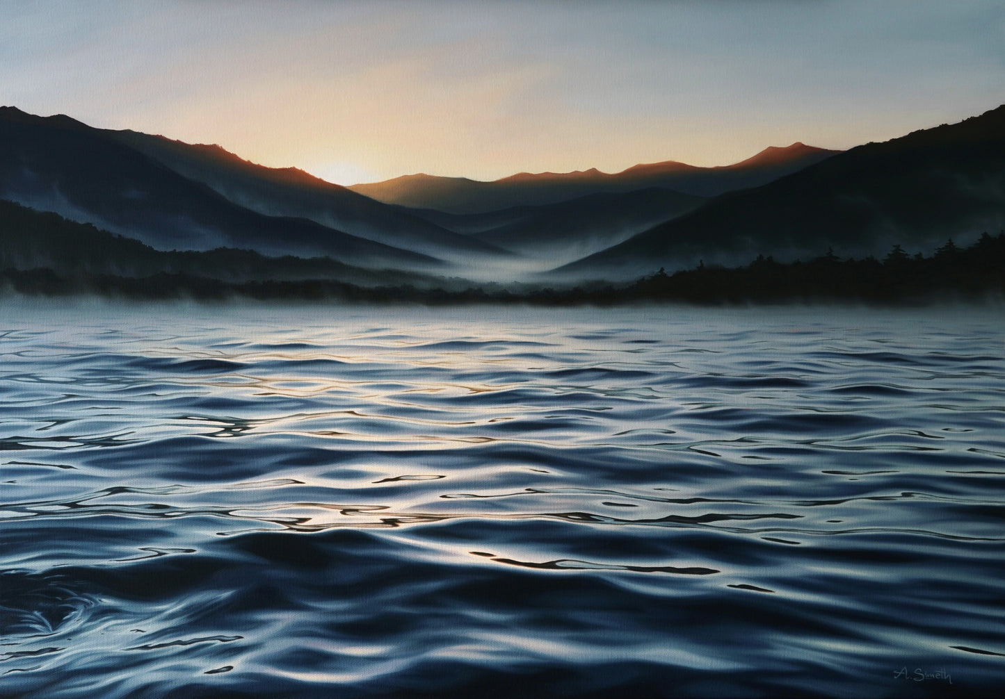 Quiet Mist, Original Oilpainting, 70 x 100 cm