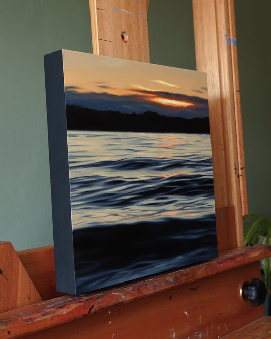 Threshold of Light, Original Oilpainting, 30 x 30 cm