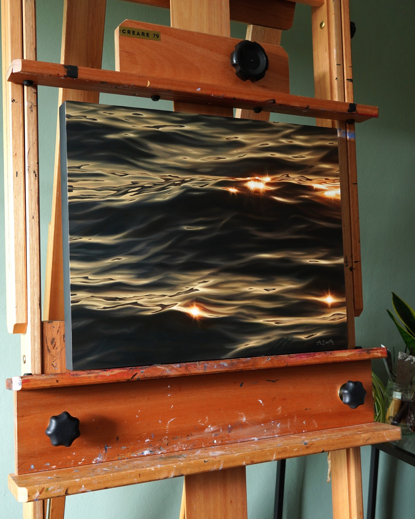 Embers of the Tide, Original Oilpainting, 40 x 50 cm