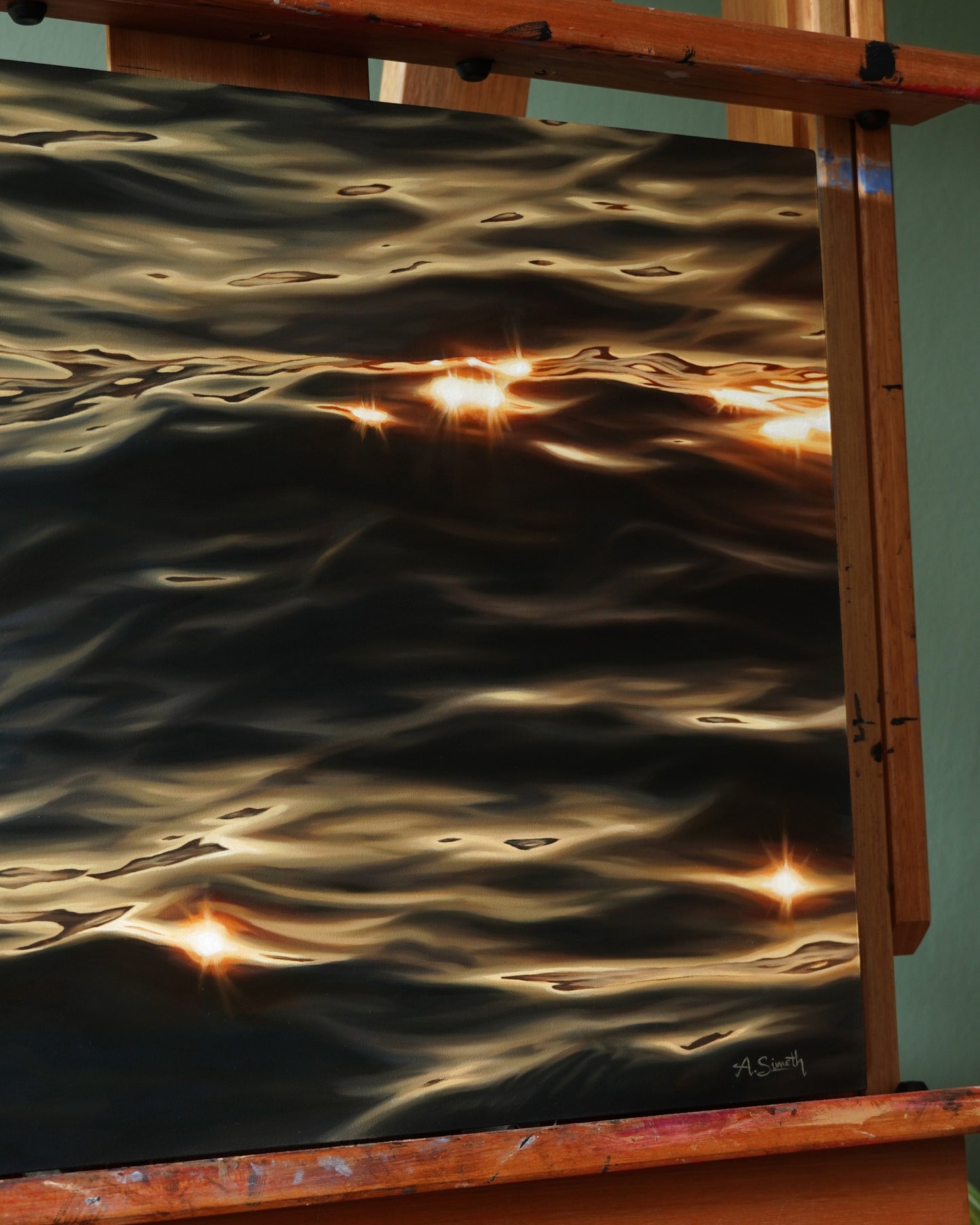 Embers of the Tide, Original Oilpainting, 40 x 50 cm