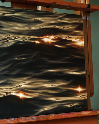 Embers of the Tide, Original Oilpainting, 40 x 50 cm
