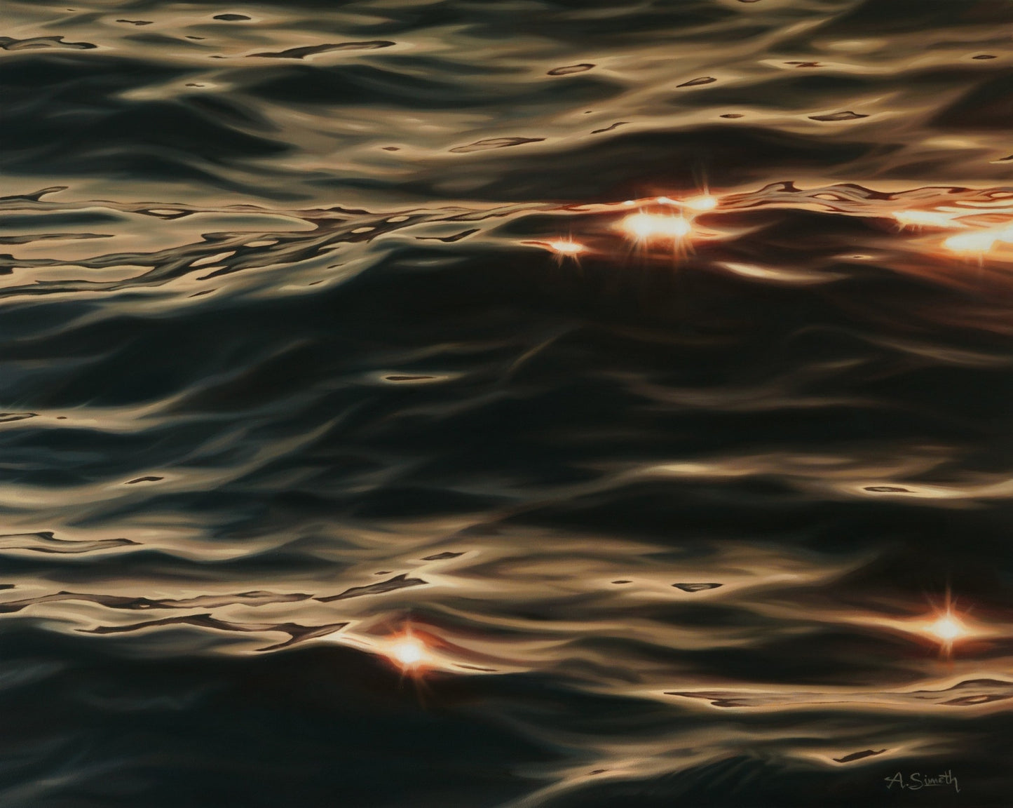 Embers of the Tide, Original Oilpainting, 40 x 50 cm