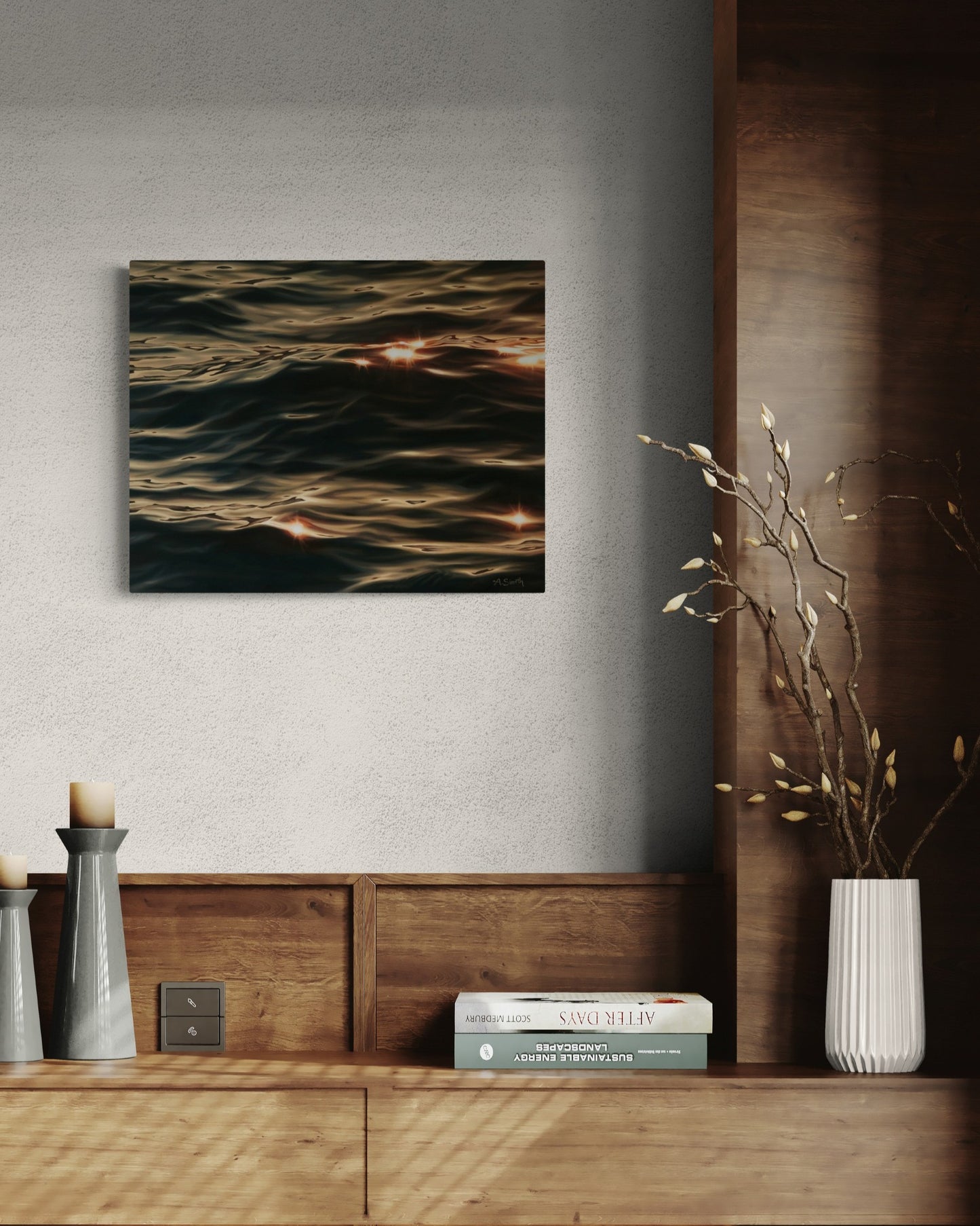 Embers of the Tide, Original Oilpainting, 40 x 50 cm