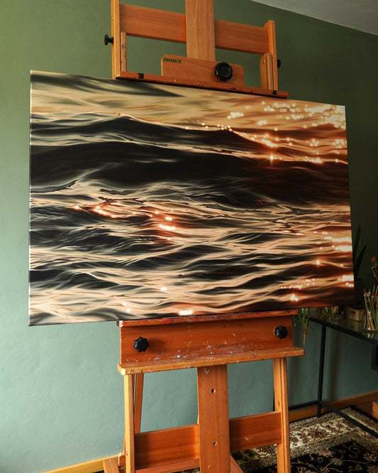 Golden Reverie, Original Oilpainting, 80 x 120 cm