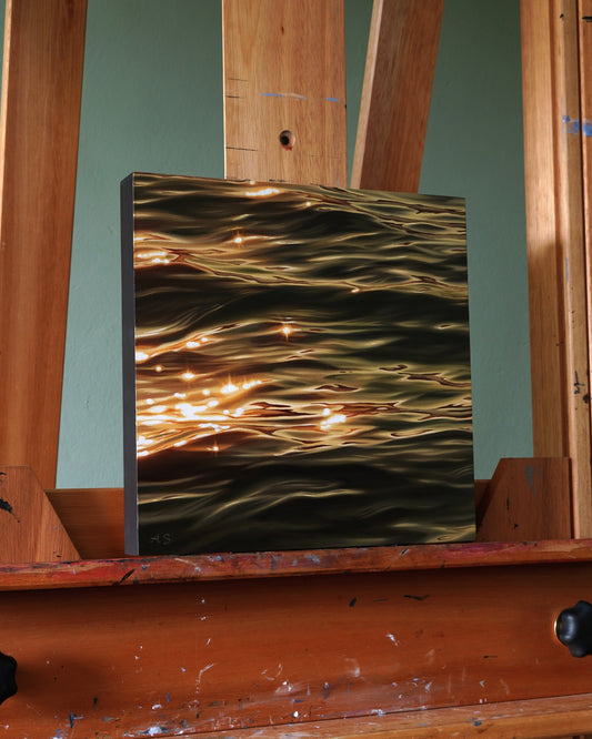 Liquid Gold, Original Oilpainting, 30 × 30 cm