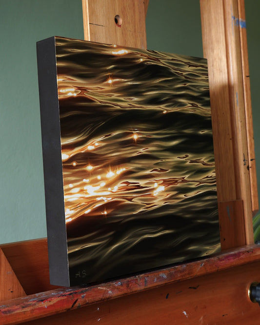 Liquid Gold, Original Oilpainting, 30 × 30 cm