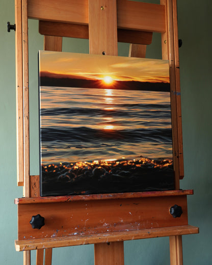 Luminous Drift, Original Oilpainting, 50 x 50 cm