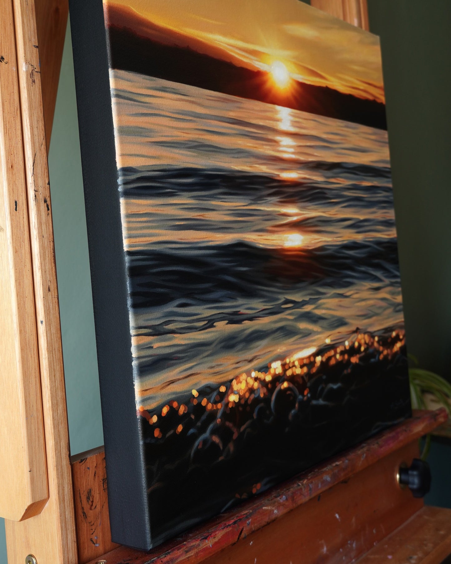 Luminous Drift, Original Oilpainting, 50 x 50 cm