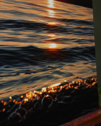 Luminous Drift, Original Oilpainting, 50 x 50 cm