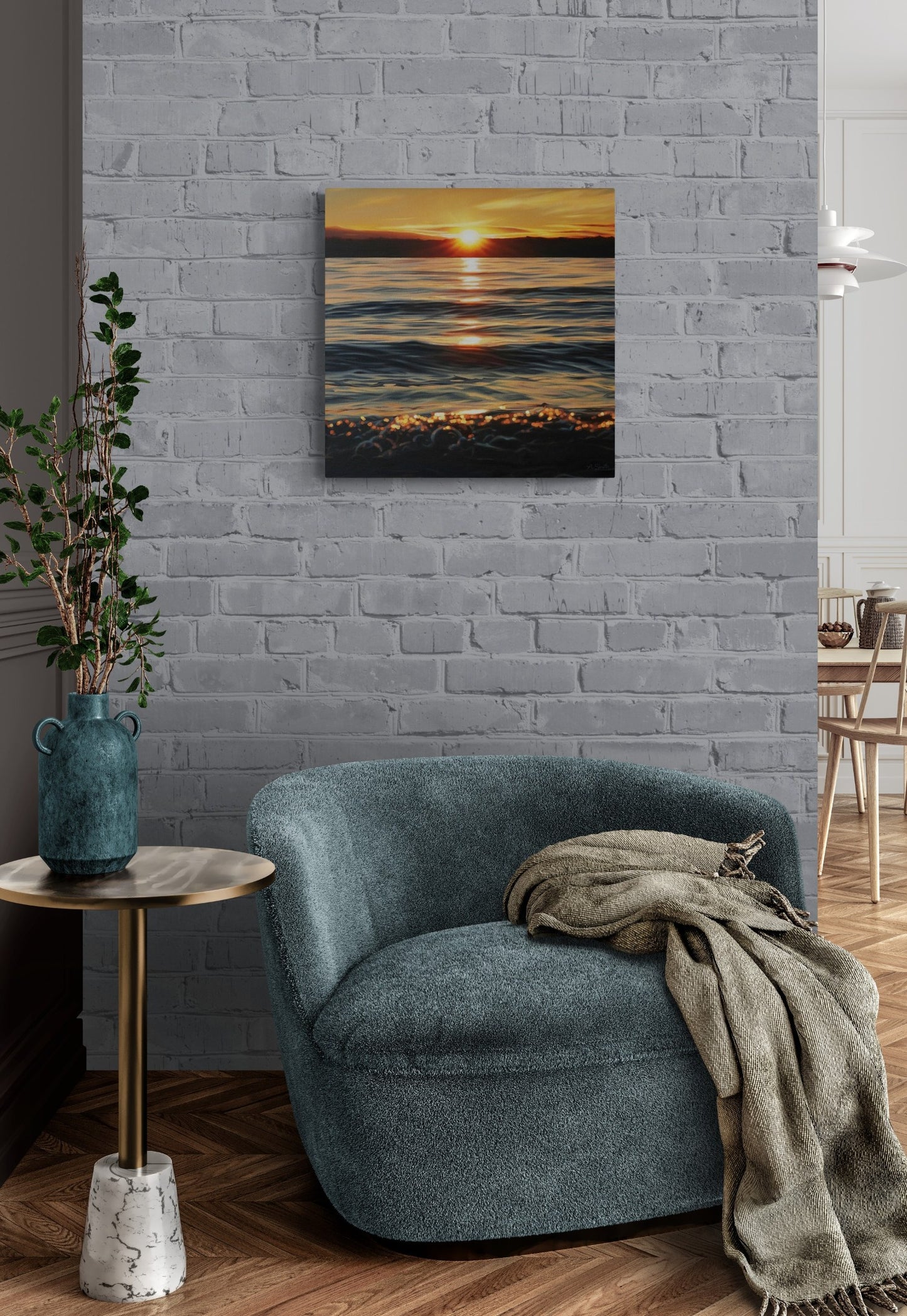 Luminous Drift, Original Oilpainting, 50 x 50 cm