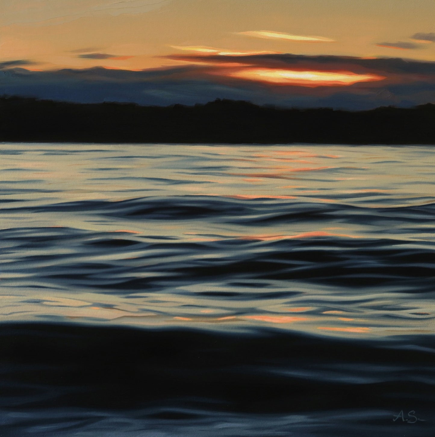 Threshold of Light, Original Oilpainting, 30 x 30 cm