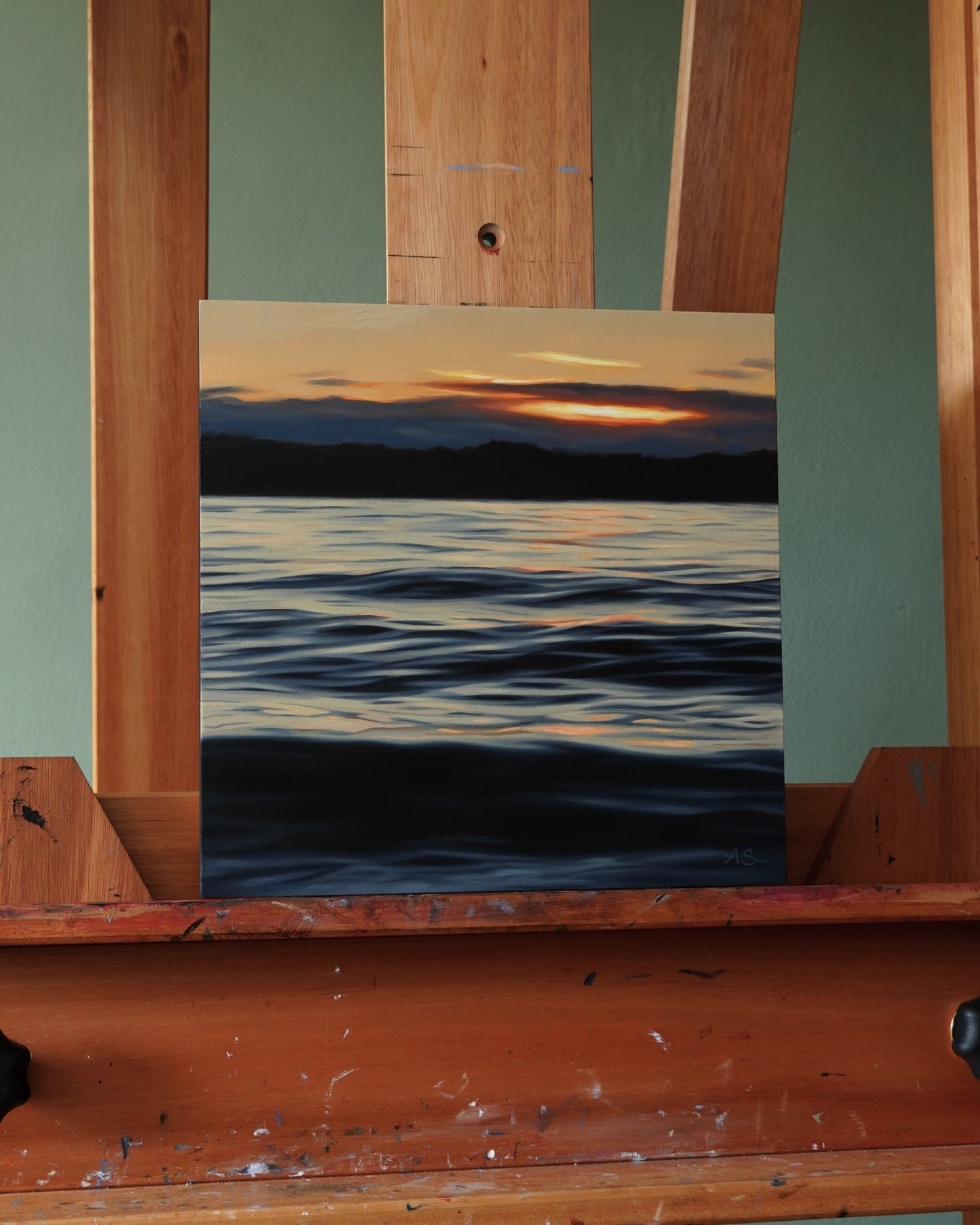 Threshold of Light, Original Oilpainting, 30 x 30 cm