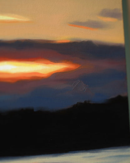 Threshold of Light, Original Oilpainting, 30 x 30 cm